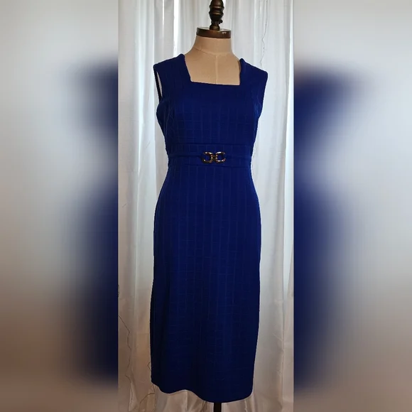 Enfocus Studio Dresses | Enfocus Studio Miltary Blue Sheath Dress | Color: Blue | Size: 6 | Timelesstrouss's Closet Enfocus Studio Dresses | Enfocus Studio Miltary Blue Sheath Dress | Color: Blue | Size: 6 | Timelesstrouss's Closet